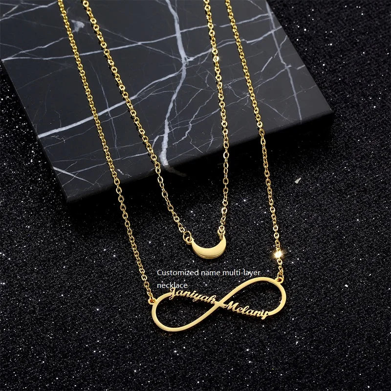 Mother's Day Gift I Love You Mum Grandma Te Quiero Mama Stainless Steel Infinity Pendant Necklaces