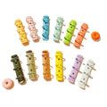 Stationery Binder Colorful Mini Metal Binder Rings A8 A7 A5 A6 O-type Binder Clip 3 Holes Loose Leaf Round Metal Clips Folder