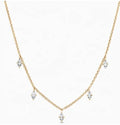 LOZRUNVE Custom Jewelry Manufacturer Gold Vermeil CZ Hanging Charm Necklace 925 Sterling Silver