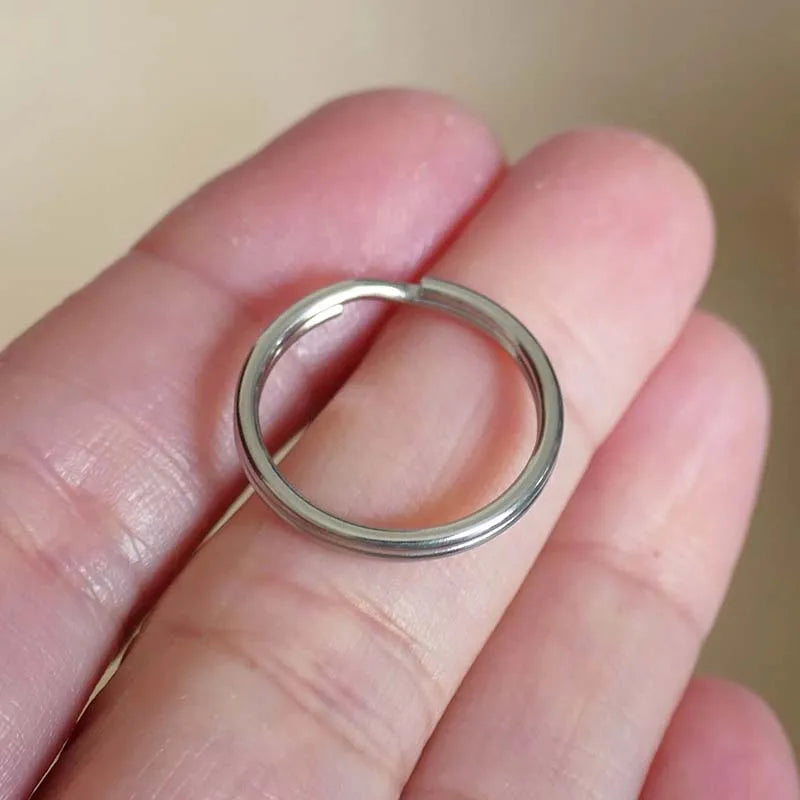 Circle Shaped Split Key Rings for Craft Stainless Steel Split Rings Double-Layer Flattening Ring
