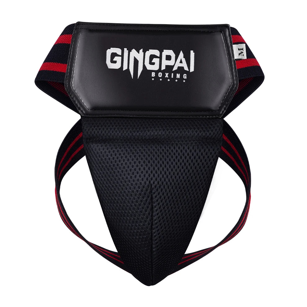 GINGPAI Professional Training Gear Durable Breathable Mesh Fabric Engineering Plastics Cup Taekwondo Muay Groin Inguinal Guards