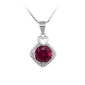 CZ Ruby Red Cubic Zircon Stone Fine Jewelry 925 Dterling Dilver Pendants and Charms