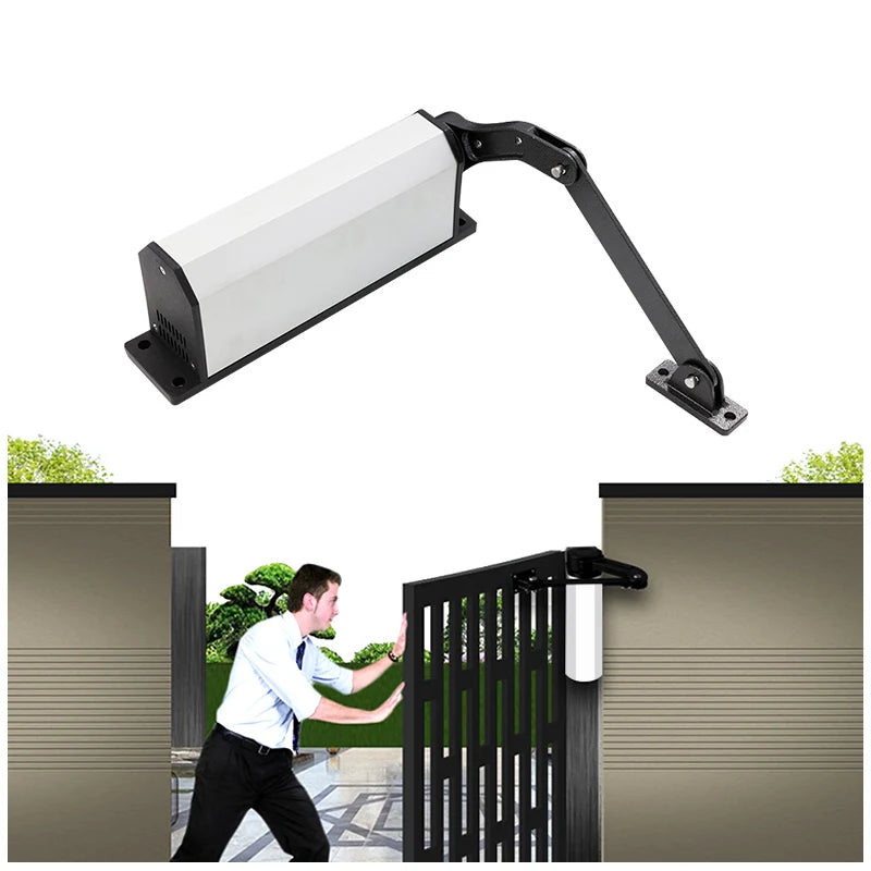 Commercial Modern Silver Motion Sensor Automatic Door Operator Swing Waterproof Design 30-50M Remote Control DC24V 1 Year