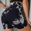 Seamless Tie Dye Push up Yoga Shorts for Women High Waist Summer Fitness Workout Running Cycling Sports Gym Shorts Mujer