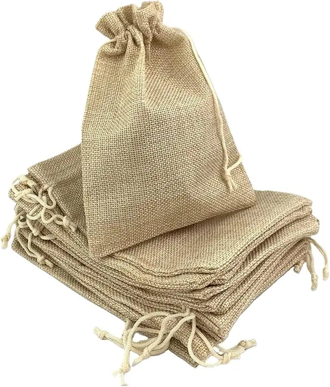 Brown-Burlap 5x7 Inch Drawstring Linen Sack Wedding Party Gift Bags Tags for DIY Craft Christmas Shopping Wedding Favors Other