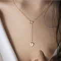 AA00324 Heart Chain Necklace Hollowed Out Design Korean Fashion Jewelry Women Pendant Necklaces