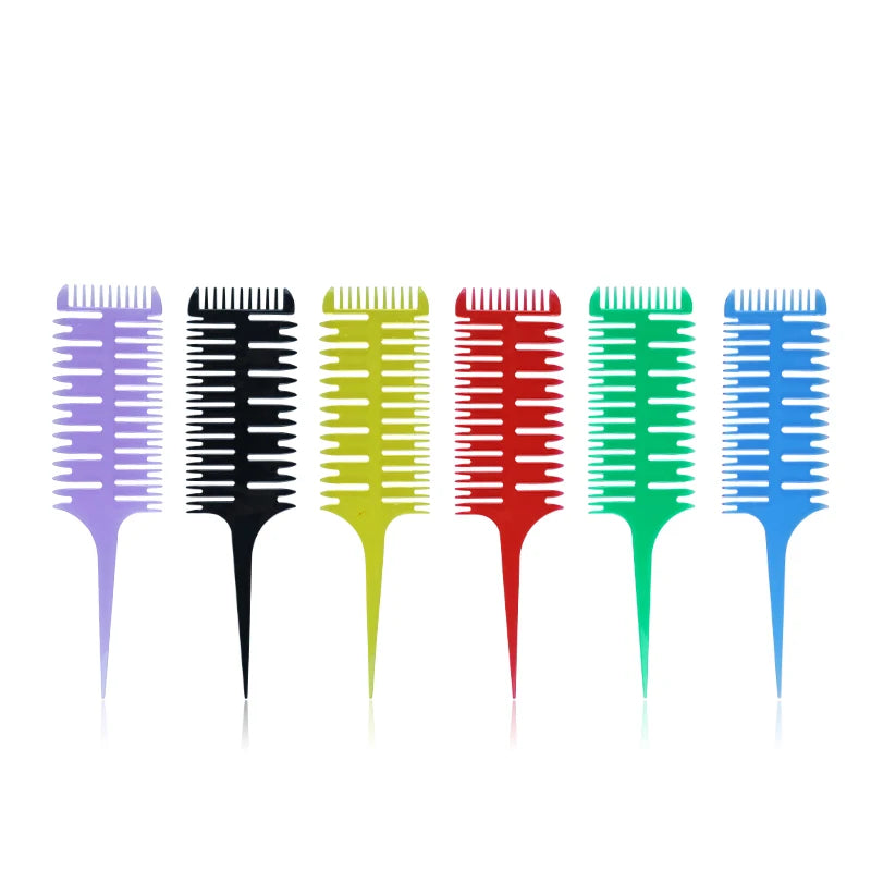 Barber Tool Artifact Double-Sided Coloring Highlighting Wide Tooth Dyeing Comb Portable Plastic Salon Accessories