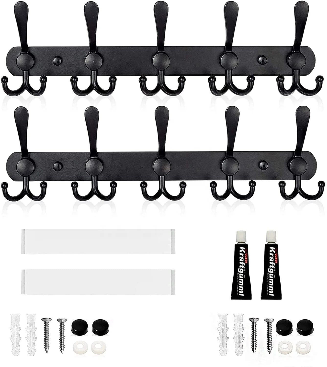 5 Tri Metal Wall Mount Coat Hook Stainless Steel Robe Hook for Kitchen Cloth Hanger Rack for Bathroom Towels Hats Purse
