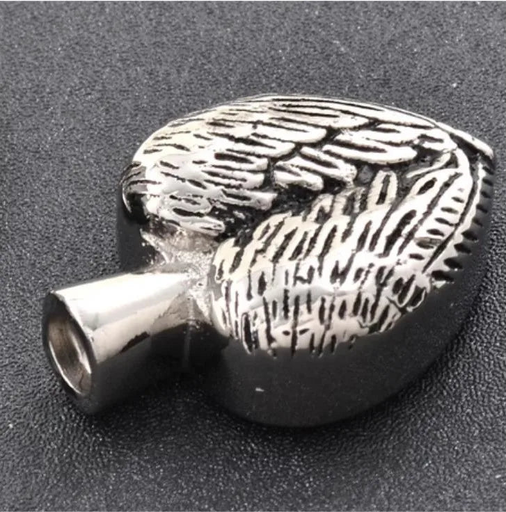 Vintage Wings Heart Urn Necklace Silver Plated Stainless Steel Angel Wing Pet Human Memorial Jewelry Ash Holder Pendant Keepsake