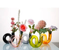 Creative Special-shaped Glass Flower Arrangement Candle Holder Decoration Nordic Simple Style Glass Vase