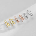 Light Luxury 999 Sterling Silver Tulip Flower Fish Hook Earwires Gold Plated Rose Flower Hook Earring for Women Daily Jewelry
