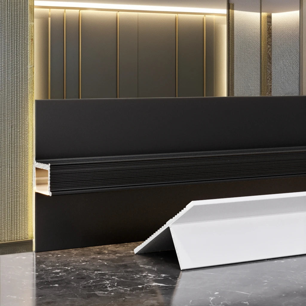 Shensheng Factory's Modern LED Light Aluminum Skirting Board Easy Installation Wall Panel for Hotel Use