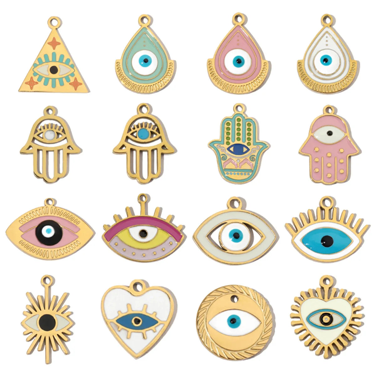 Hongtong AC-138 Stainless Steel Vintage Enamel Devil Eye High Quality Trendy High Quality Fashion Jewelry Accessories Pendants