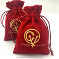 Rose Red Velvet Wedding Gift BagVelvet Skincare Drawstring Bag