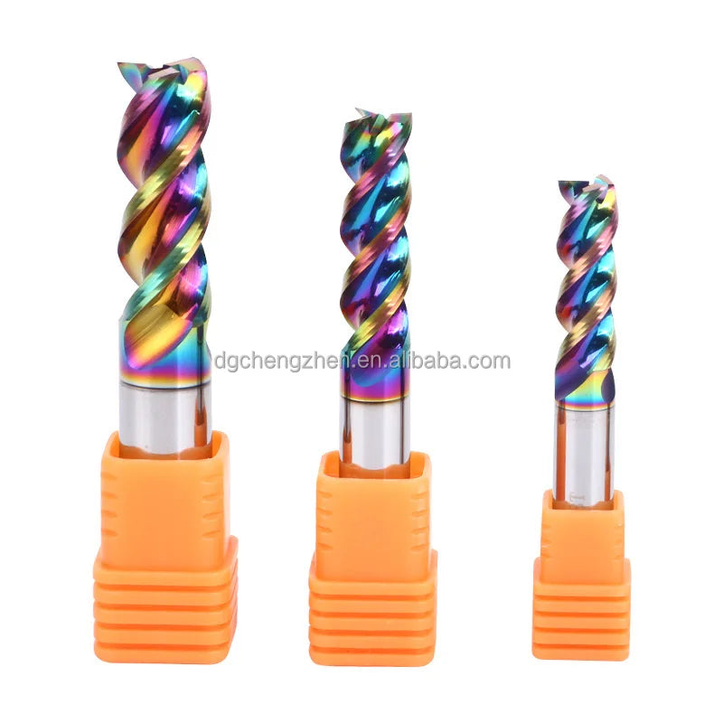 Germany Tungsten Square Flat CNC Cutting Tool 3Flutes HRC45-HRC63 Tin-Coated with Altin Support OEM Cheap Price End Mill