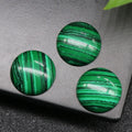 DIY Hand Made Malachite Gemstone Cabochons Round Shape 20mm