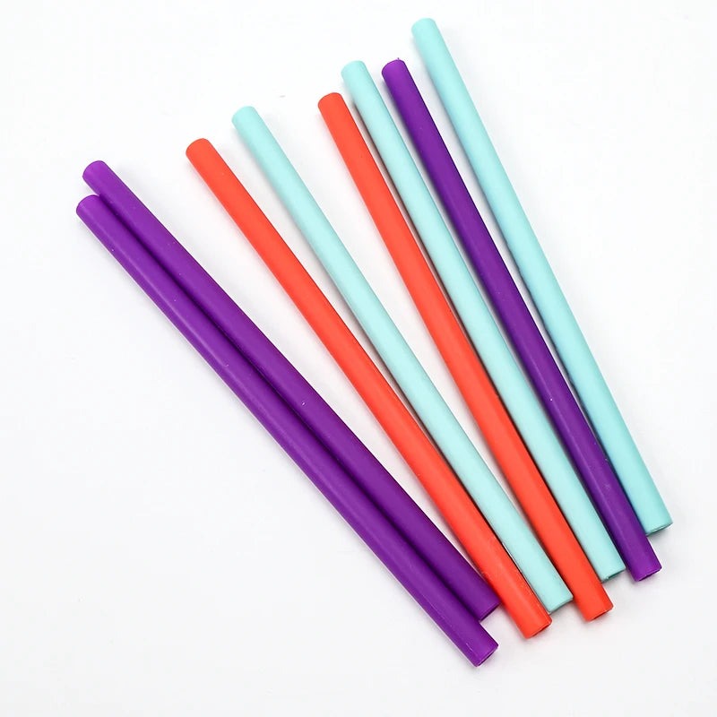Reusable Silicone Straws-100% Premium Food Grade Drinking Straw BPA Free Snap Straw-Openable Design Easy to Clean