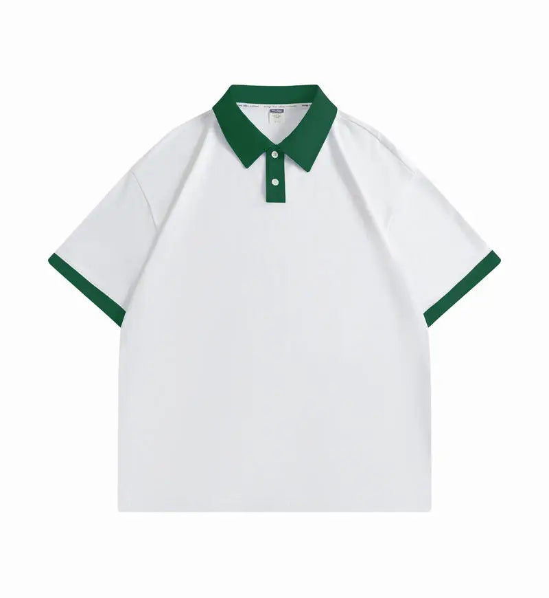 200gsm 100% Heavy Cotton Polo Shirts Short Sleeve Summer Customized Embroidered Printed T-shirt Man Polo Shirt
