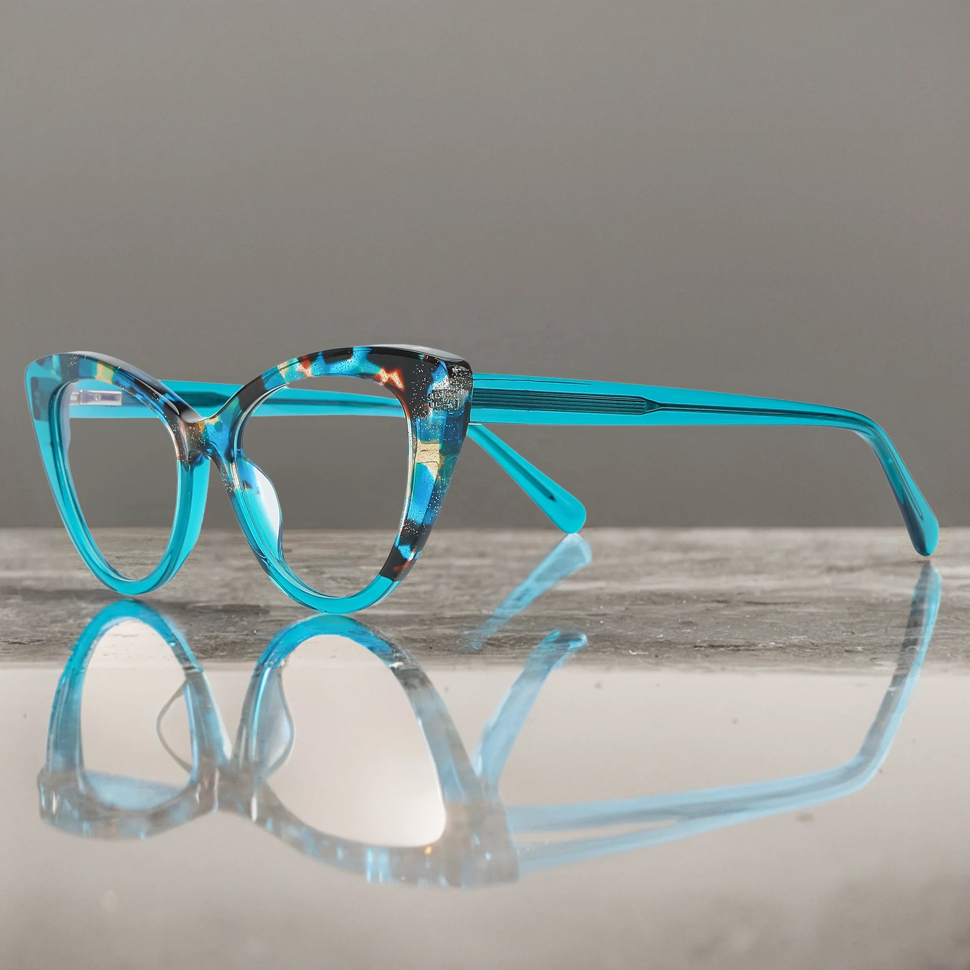 2024 Latest Fashion Cat Eye Women's Glasses Acetate Fiber Optical Glasses Frame Glasses