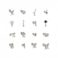Paw Print Studs Earrings Hypoallergenic Jewelry Gift for Women Puppy Dog Cat Pet Earrings with Zirconia Paw Screw Back Earrings
