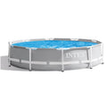 Intex 28202 10ft Round Steel Framed Swimming Pool with 0.58mm Coated PVC 3 Meters Diameter for Backyard Family Use