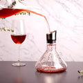 Hand-Blown Modern 50oz 60oz Lead-Free Crystal Glass Restaurant Water Pots & Kettles Stainless Steel Lid 1000ml Gift Decanter