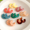 Quality S925 Silver Pin Accessories Personalized Transparent Resin Earrings Simple C-shaped Earrings Gifts for Women