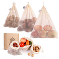 Reusable Eco Friendly Grocery Bag Shopping Net Produce Organic Cotton Mesh Fruit Bag MegaBDM