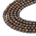 Hot Sale Brown Natural Stone Gemstone Beads Bronzite Loose Bronzite Beads Fashion Round Beads Jewelry