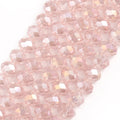 Wholesale Faceted AB Color Glass Loose Beads Pink Rondelle Crystal Beads for Jewelry Making DIY 15''