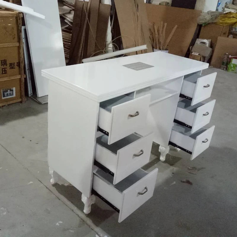Factory New Arrival Popular Hot Sale Product Modern Design Manicure Table Apply to Nail Salon With Dust Cleaner Drawers for Sale