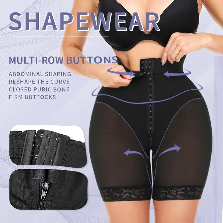 Abdominal Compression High Waist Slimming Panties Tummy Control Shapewear Bodycare Hip LIfting Boxer with Adjustable Buckle 6XL