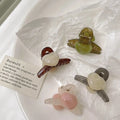 Hot Selling Acrylic Simple love Shaped Hair Claw Female Small Hair Clip Cute Sweet Side Clip Hair Accessories