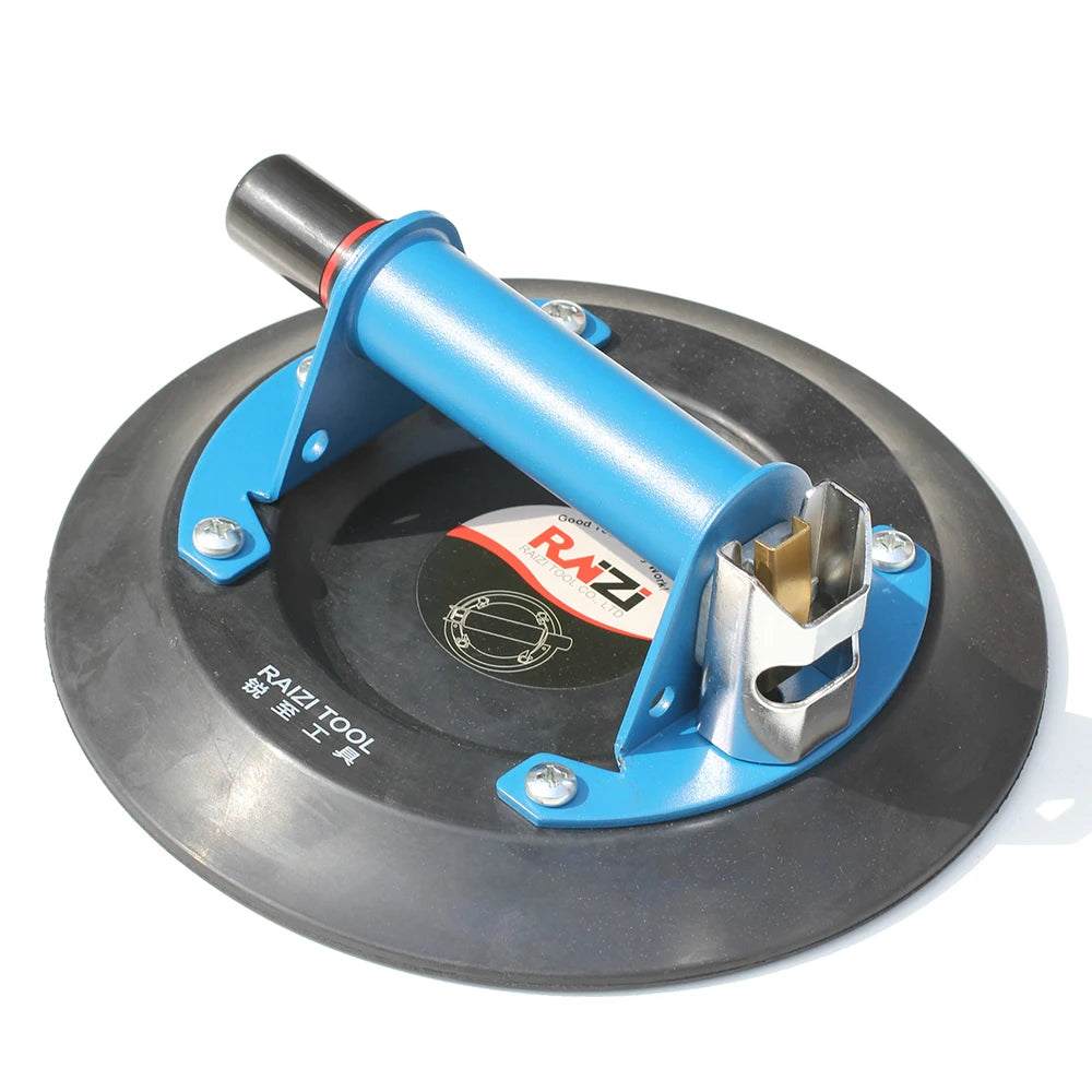 RAIZI 9in Heavy Duty Hand Pump Vacuum Suction Cup Lifter Lifting Carry Tool for Tiles Glass Stone Granite Slab with Metal Handle