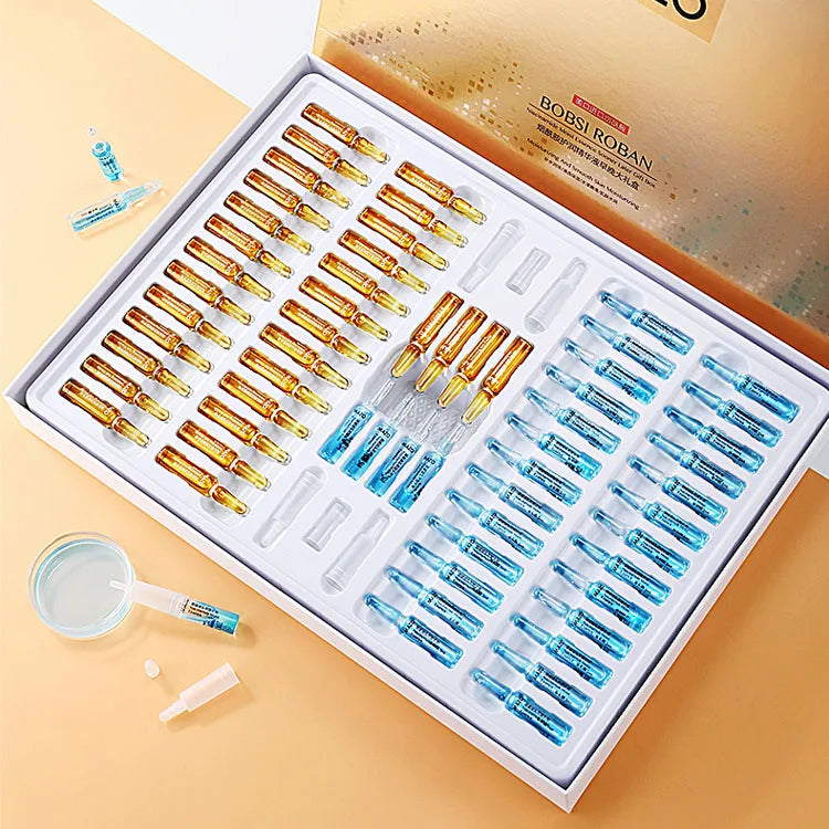 Hot Selling 60 Pcs/Box Niacinamide Skin Care Morning and Night Whitening and Freckle Facial Serum Set