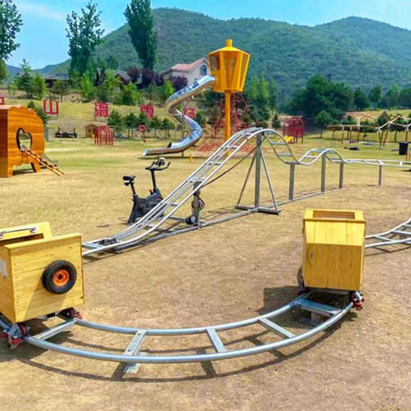 Customized Non-Powered Roller Coaster Amusement Park Outdoor Amusement Facilities Human Mini Roller Coaster MegaBDM