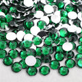 Fancy Emerald Crystal Applique Round Nail Art Crystal Stone Stickers Non Hotfix Strass Flatback Decoration Rhinestone