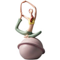 Handmade Artistic Carved Hand Painted Polished Resin Yoga Figurine Statue Sports Style Non-slip Mat Home Decoration Collectible