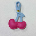 Cartoon Leather Bag Pendant Keychain Chic Cherry Charm for Backpack & Bag Decoration Promotional Carabiner Accessories