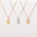 2023 Couple Heart Necklace Stainless Steel Never Fading Heart Shaped Key Pendant Gift for Ladies Fine Jewelry