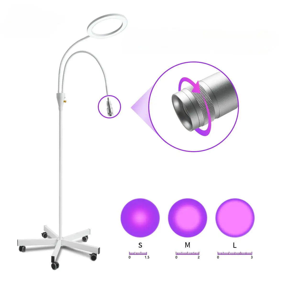 5W UV Led Eyelash Extension Lamp Full Set with Foot Pedal Dual Light Source 2s Fast Curing Salon Use