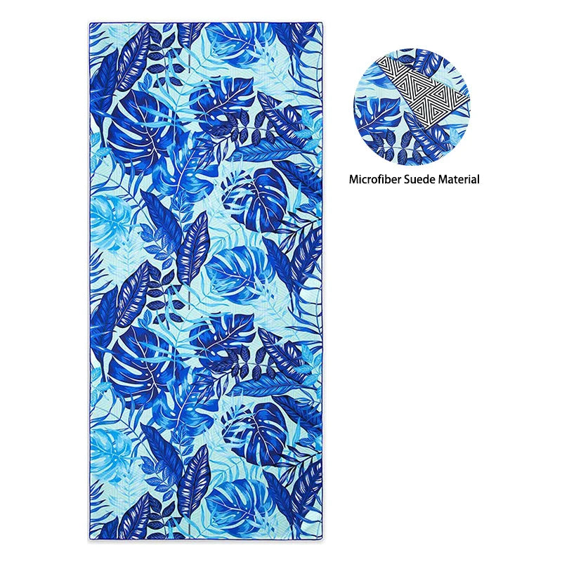 Wholesale Personalized Promotional Sand Free Sublimation Beach Towel Blank White Quick Dry
