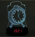Smart Digital Big Clock 3d Illusion Lamp Personalized Acrylic Led Night Light Touch Remote Switch Clock 3d Light for Home Decor