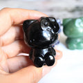 Wholesale Price 5cm Natural Mixed Gemstone Crystal Mini Kitty Hand Carved Eco-Friendly Ornament for Home Decoration Souvenir