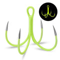 Wholesale Quadruple Steel Fishing Hook 10pcs/box for Sea Water Hairtail Bass UV Luminous Fishing Hook