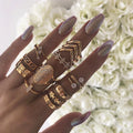 13 Piece/Set New Engagement Ring Diamond Female Ball Simple Flower Leaves Open Ring Marriage Ring Set