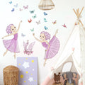 Ballerina Girl Wall Sticker Cartoon Girl Swan Decals Living Room Decorative Wallpaper