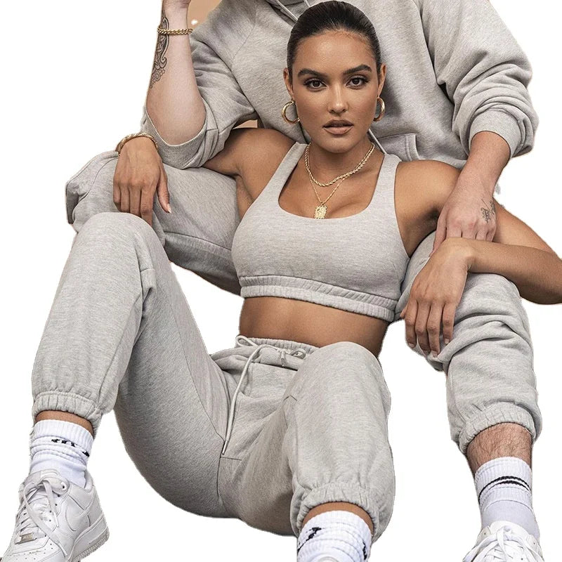 2022 Hot Sale New Women Cropped Vest Tie Down Trousers Casual Two Piece Suit for Women