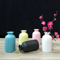 Eastern Rock Retro Art Deco Bottle Vase Creative Dried Flower Ceramic Pottery Frosted Tabletop Vase Centerpiece for Home Decor