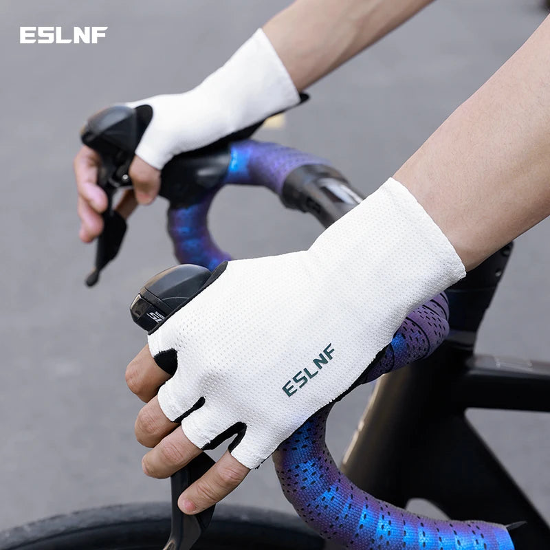 ESLNF Half Finger Cycling Gloves Summer Bicycle Gloves Shock-absorption Breathable Mountain Bike MTB Gloves Cycling Accessories